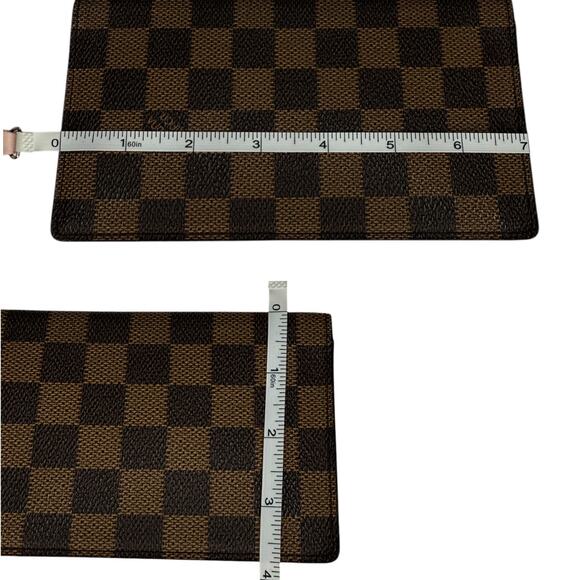 Louis Vuitton Damier Ebene Checkbook Wallet 1896-1996 Edition Centenaire Auth - Picture 9 of 12